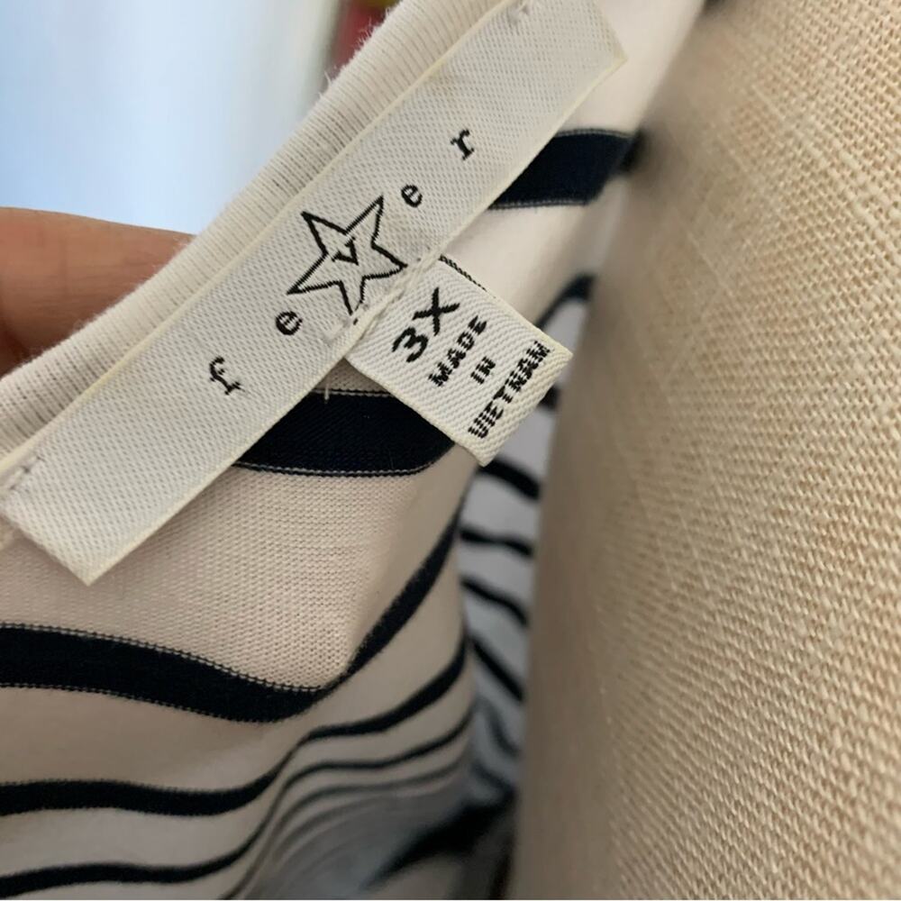 Fever Stripped Ruffle Sleeve Top - Picture 6 of 12